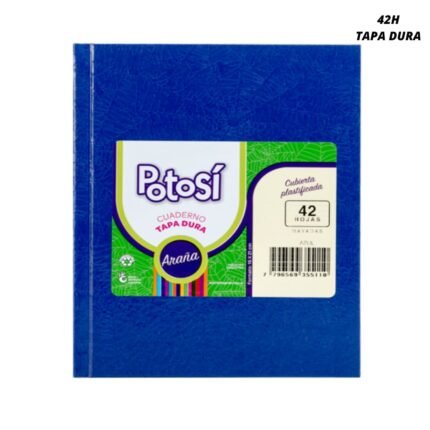 CUADERNO POTOSI N°1 16X21 42H TAPA DURA RAYA - ARAÑA AZUL