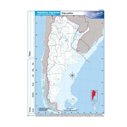 MAPA ARGENTINA POLITICO N°3 XU
