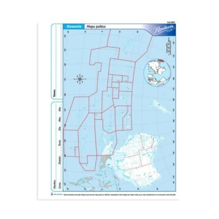 MAPA OCEANIA POLITICO N°3 XU
