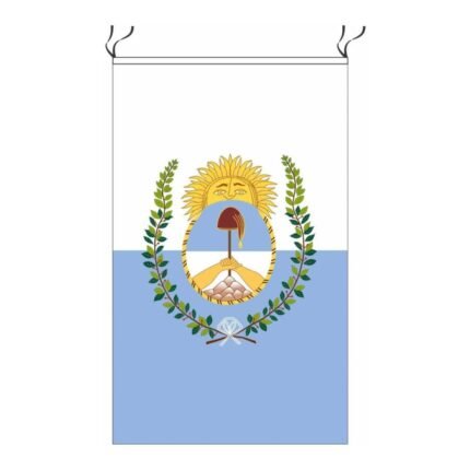 BANDERA DE FLAMEO PROVINCIA MENDOZA 122X144 POLYESTER PESADO ESCUDO ESTAMPADO