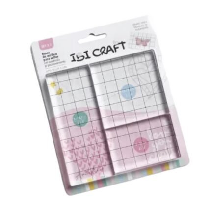 BASE ACRILICA PLATAFORMA DE SELLO SILICONADO SET X3 IBI CRAFT