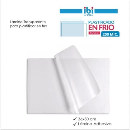 POUCH PLASTIFICADO EN FRIO 200 MICRONES 35X50 X10HOJAS