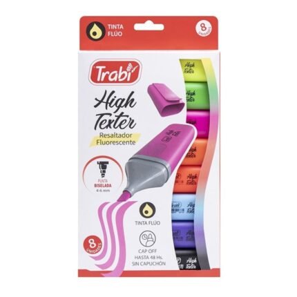 RESALTADOR TRABI HIGH TEXTER EN BLISTER SURTIDO X8