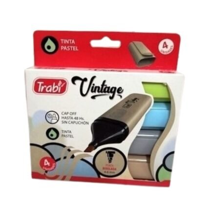RESALTADOR TRABI HIGH TEXTER PASTEL EN BLISTER VINTAGE X4